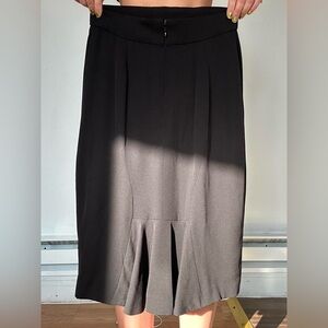Vintage Christian Dior Haute Couture midi skirt with ruffle train